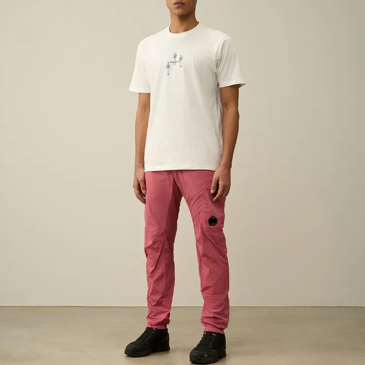 C.P.Company SS24 Casual Pants Men's Red Sprout Color-1