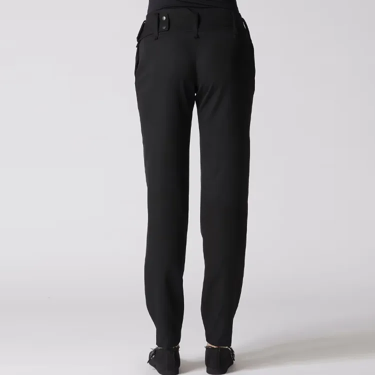 Yohji Yamamoto Gabardine Belted Tapered Trousers-3