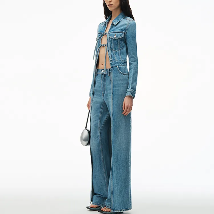 Alexander Wang Tie front Denim Trucket Coat-1