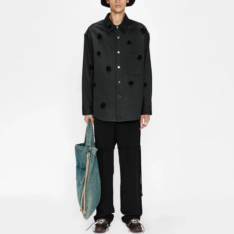 SONG FOR THE MUTE Daisy embroidered '' Shirt Jacket-2