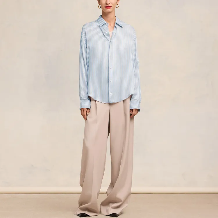 AMIPARIS Striped Button Up Shirt-1