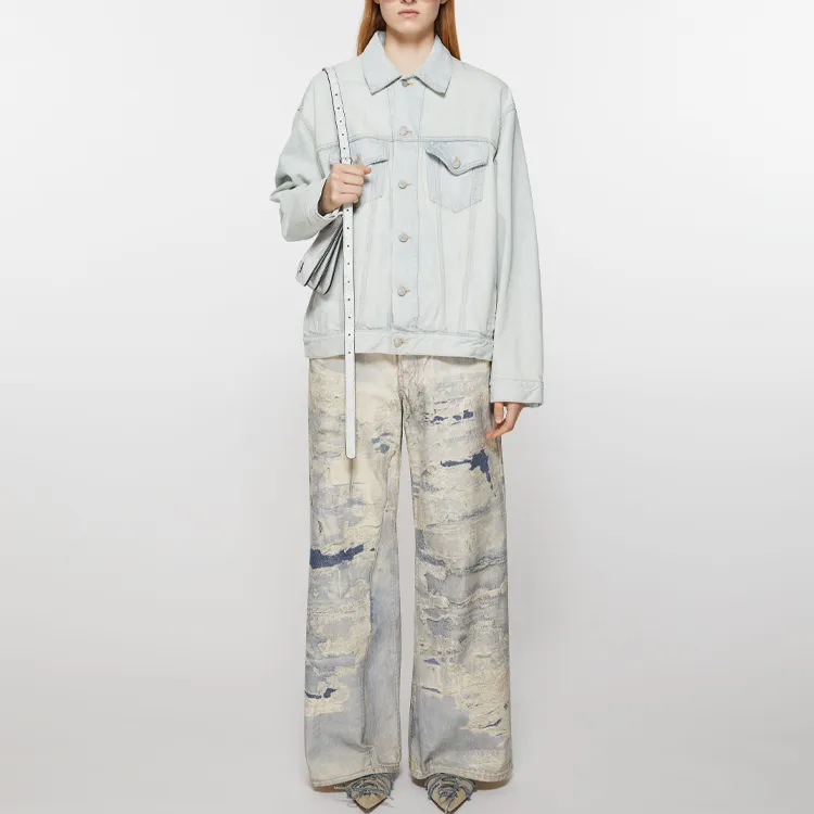 Acne Studios Distressed Panelled Denim Jacket-1