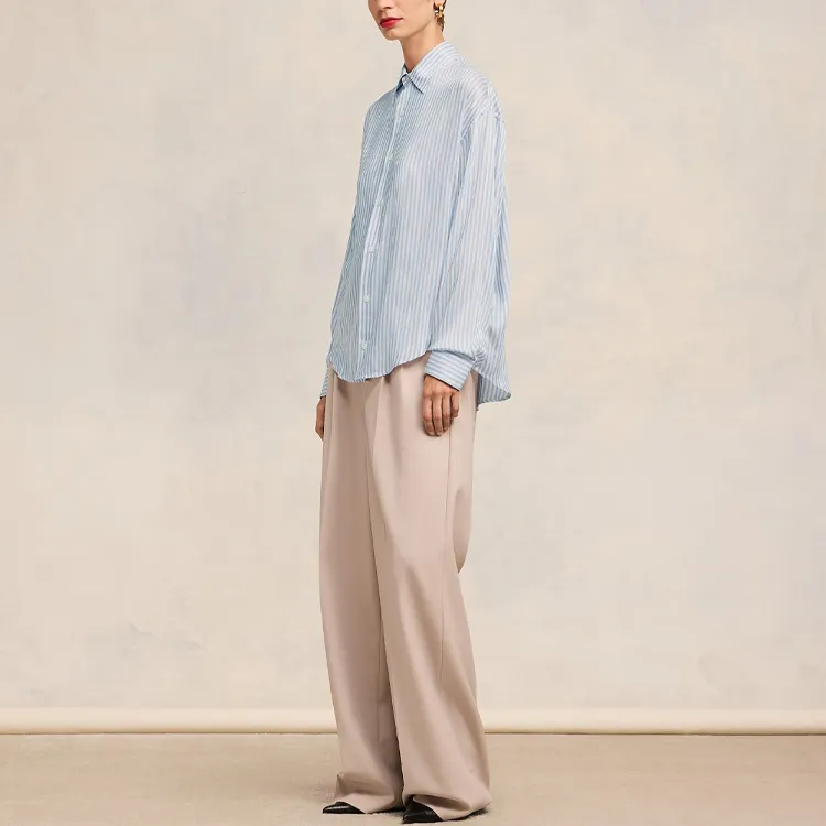 AMIPARIS Striped Button Up Shirt-2