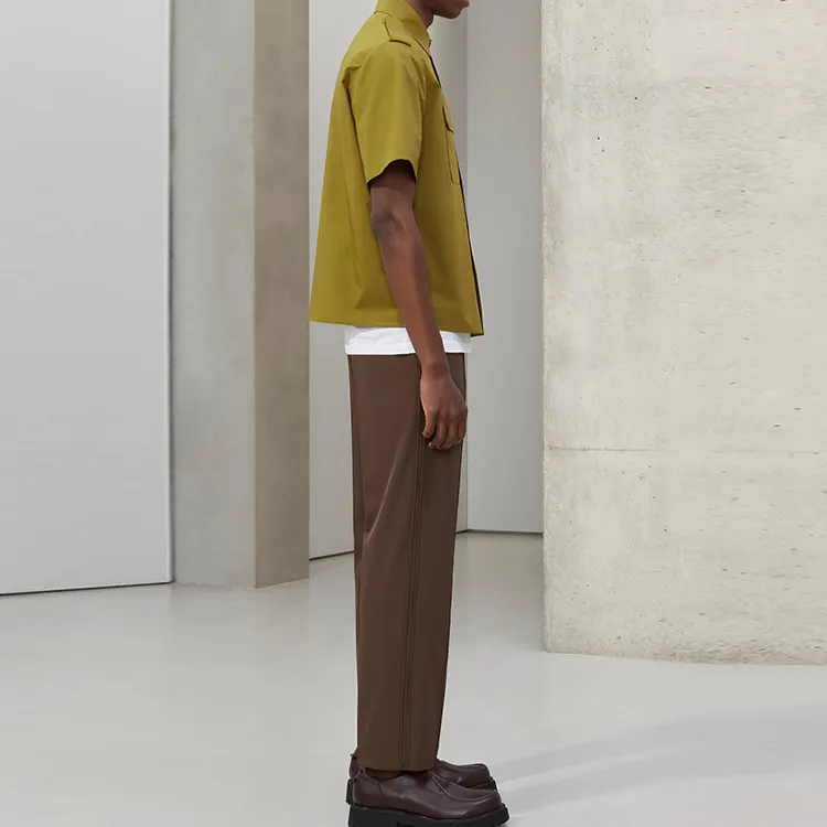 Neil Barrett Epaulettes Short-Sleeved Poplin Shirt-4