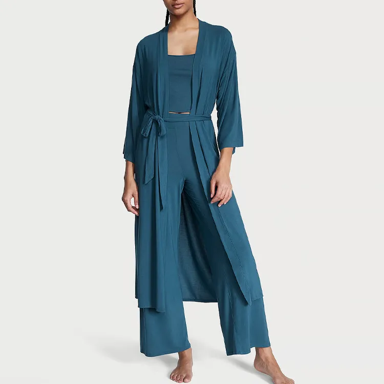 Victoria's Secret Modal 3-Piece Pajama Set/Ma Pajama Set Women's Midnight Blue-1