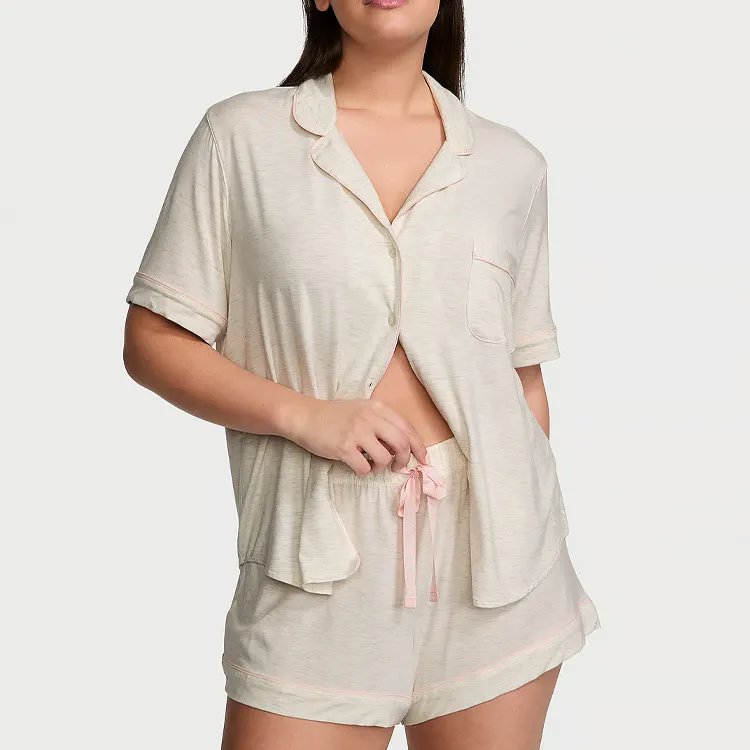 Victoria's Secret Modal Short Pajama Set / Rey Pajama Set Women's Gray-2