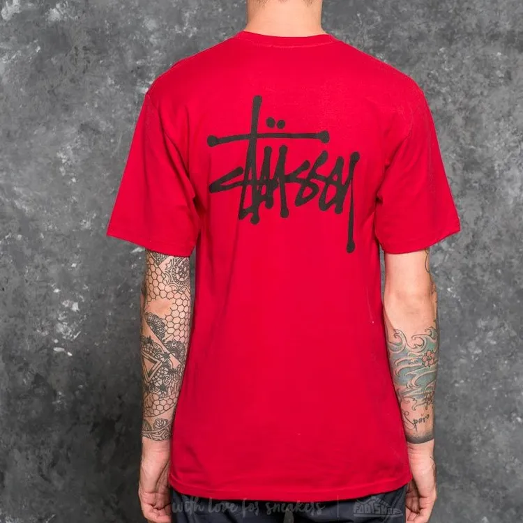 Stussy T Shirts Men Deep Red-2