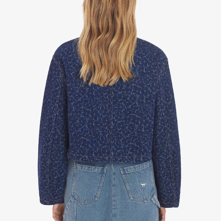 Maison Kitsune Geometric patterned Denim Jacket-3