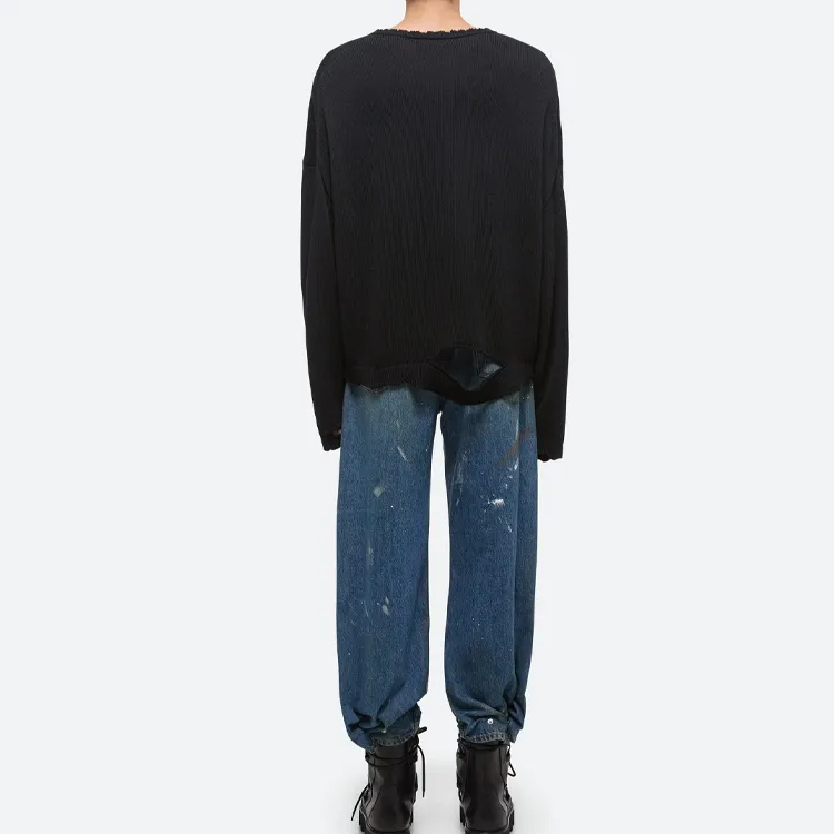 Helmut Lang Distressed Knit Sweater-2