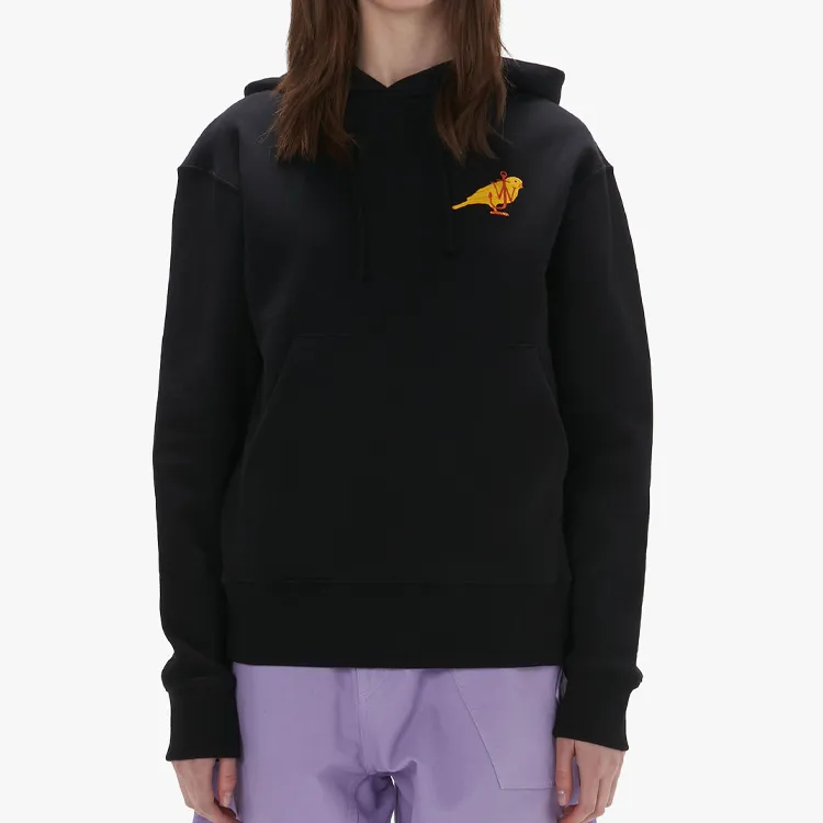 JW Anderson Logo embroidered Organic Cotton Hoodie-1