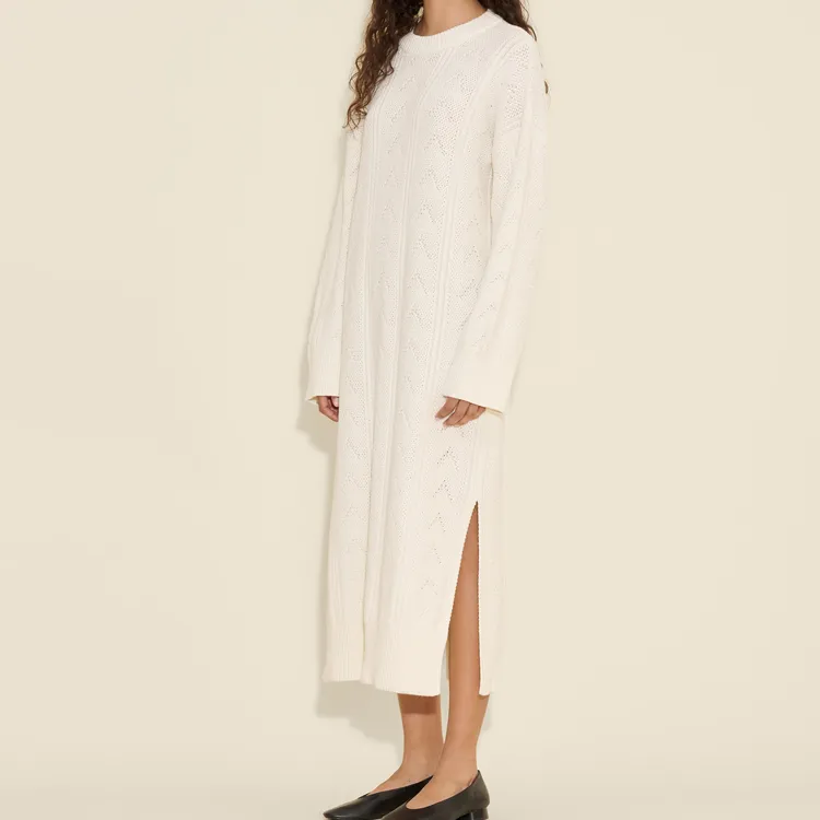 HOLZWEILER SS24 Long Sleeved Dress Women's White-2