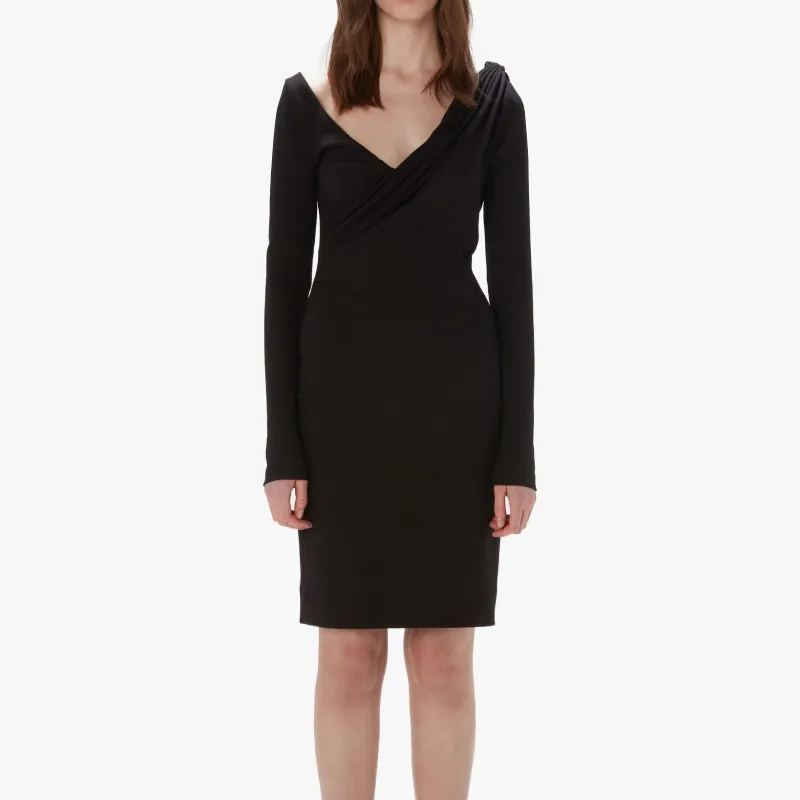 JW Anderson V Neck Ruched Midi Dress-1
