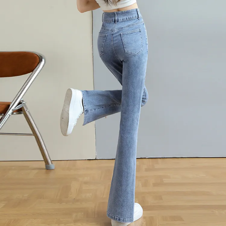 Mo Han Yi Mei Jeans Women's Denim Blue-2