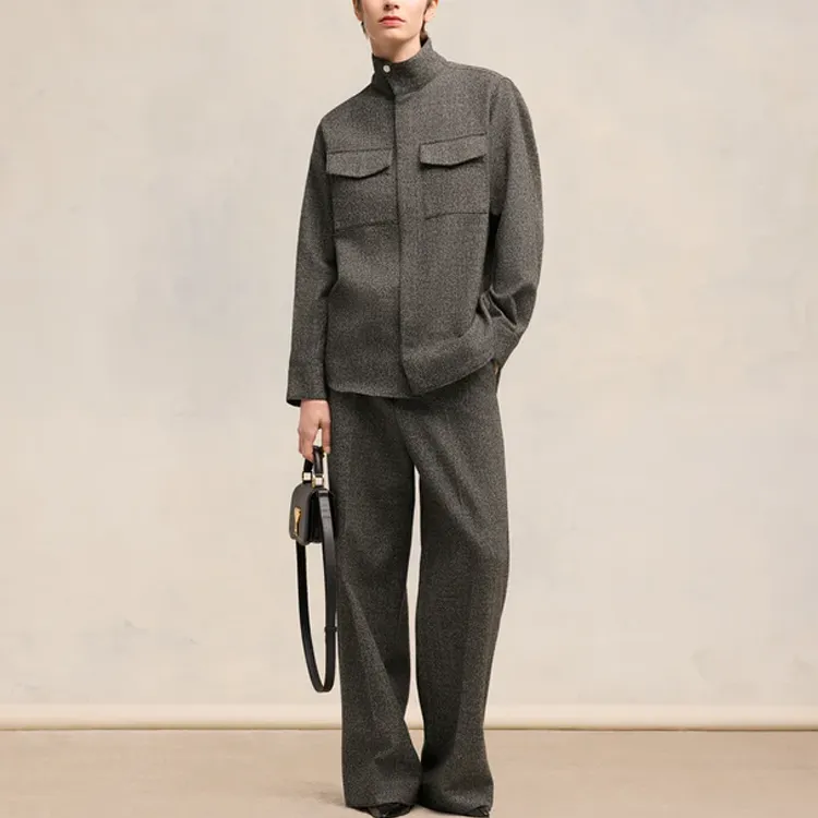 Ami High Collar Shirt-1
