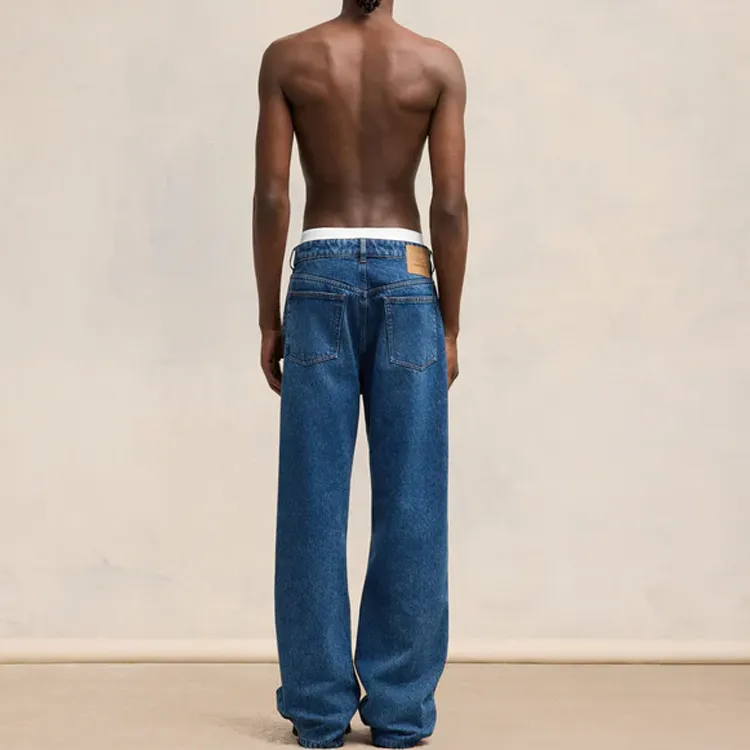 AMIPARIS Logo Patch Straight Leg Jeans-1