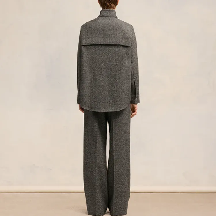 Ami High Collar Shirt-2