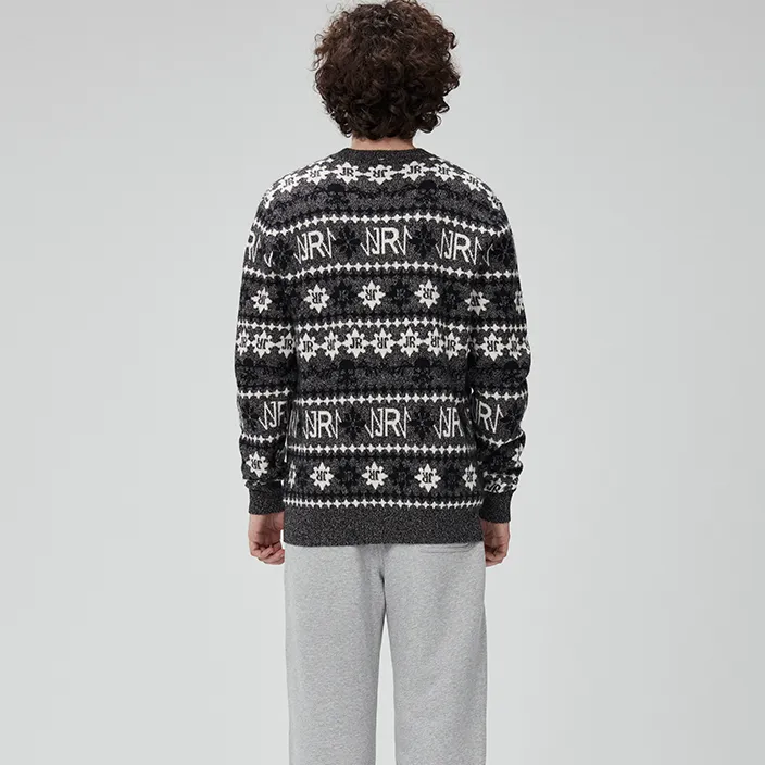 JOHN RICHMOND Cashmere Sweater Men's Smoke Gray Letter-2