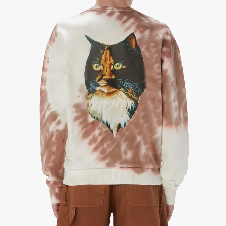 JW Anderson Cat Printed Tie Dye Sweatshirt-2