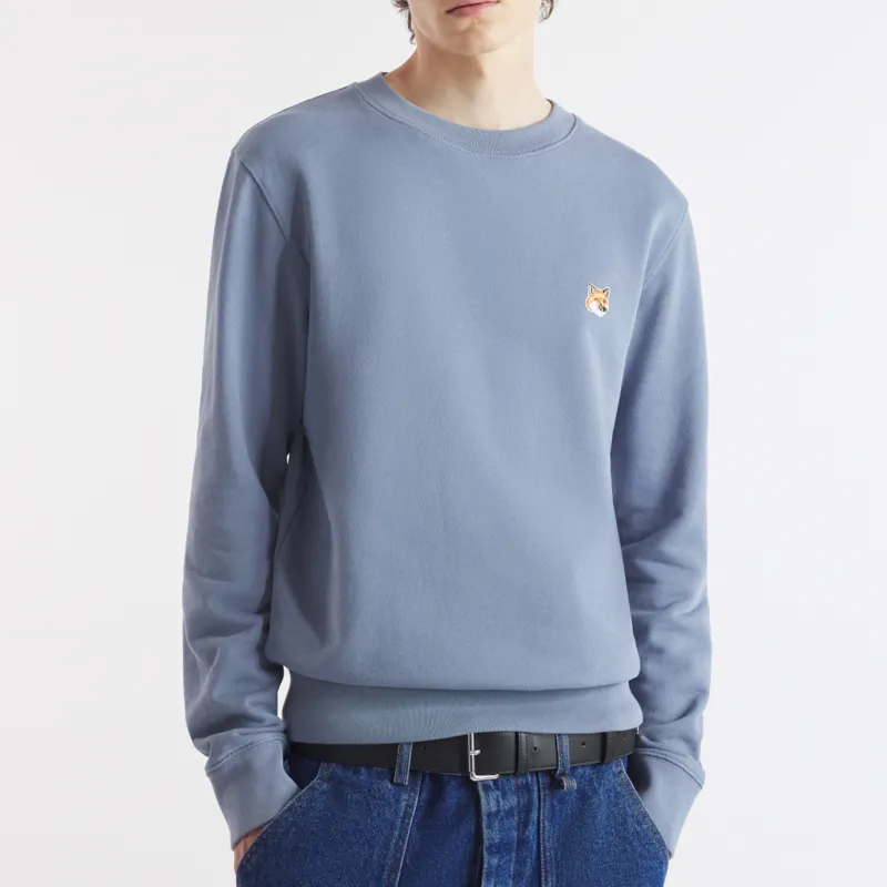 Maison Kitsune Fox Head Patch Crewneck Sweatshirt-2