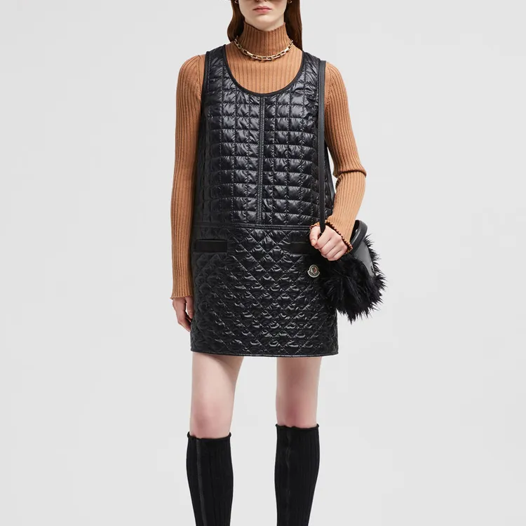 Moncler Quilted Sleeveless Mini Dress-1