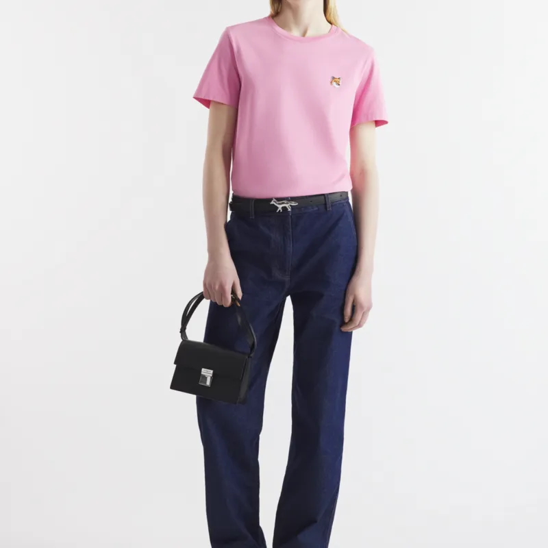 Maison Kitsune Fox Head Patch Crewneck T Shirt-2