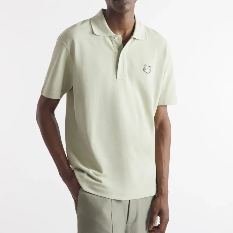 Maison Kitsune Bold Fox Head Patch Polo Shirt-3