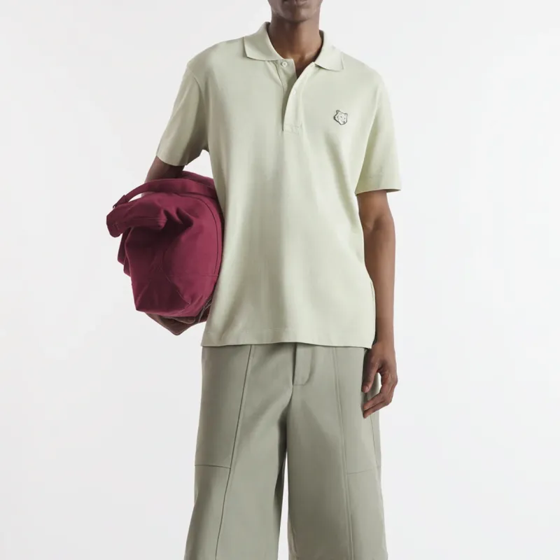 Maison Kitsune Bold Fox Head Patch Polo Shirt-2
