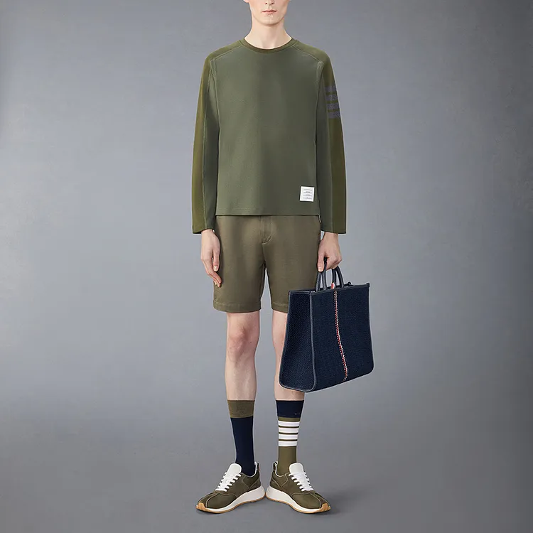 THOM BROWNE 4 Bar Striped Crewneck Sweatshirt-1