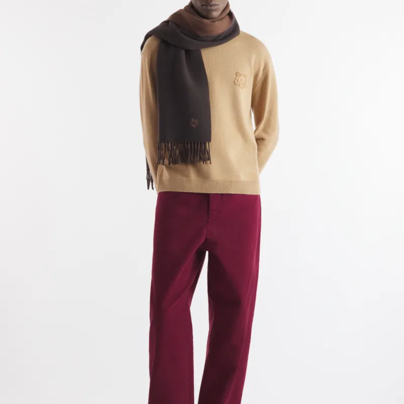 Maison Kitsune Bold Fox Head Embroidered Jumper-2
