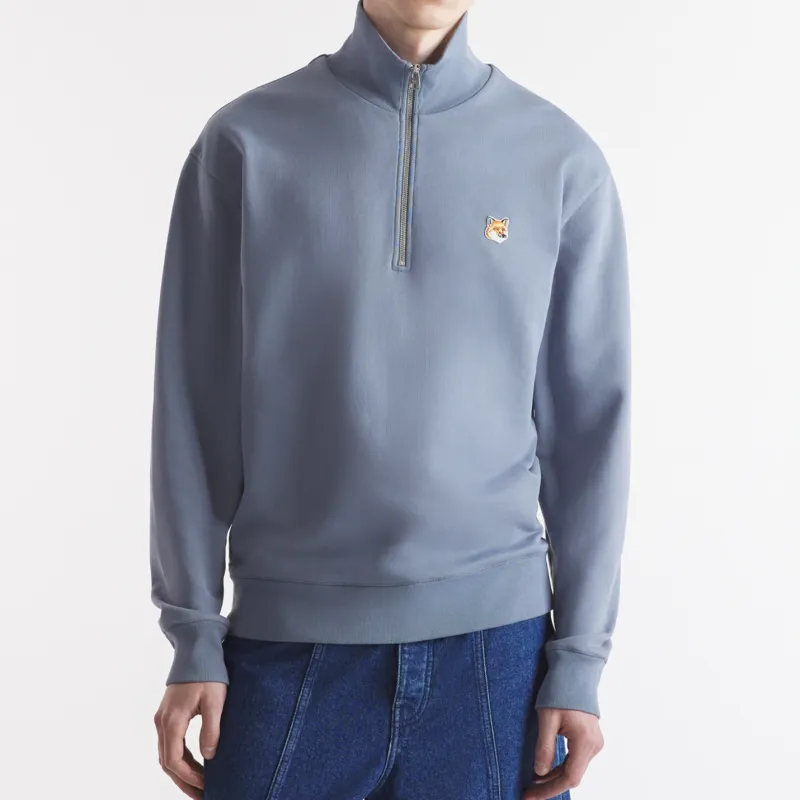 Maison Kitsune Fox Head patch Half zip Sweatshirt-2