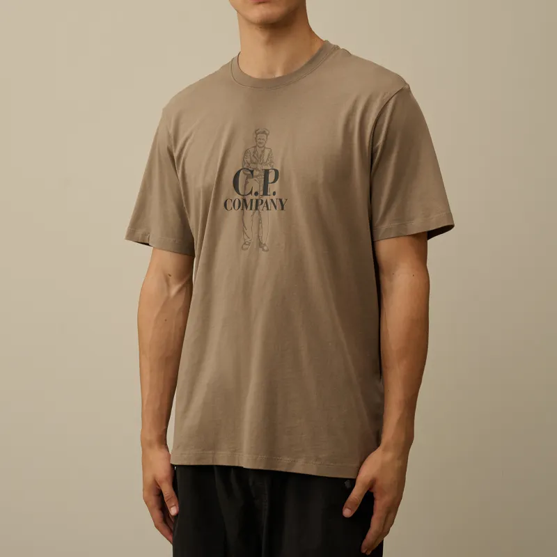 C.P.Company FW24 T Shirt Men's Walnut-1