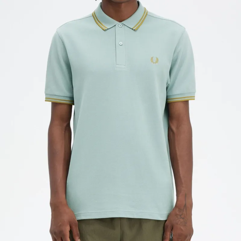 FRED PERRY Polo Shirt Men's Silver Blue-2