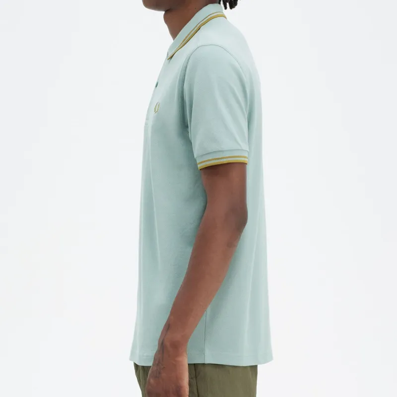FRED PERRY Polo Shirt Men's Silver Blue-3
