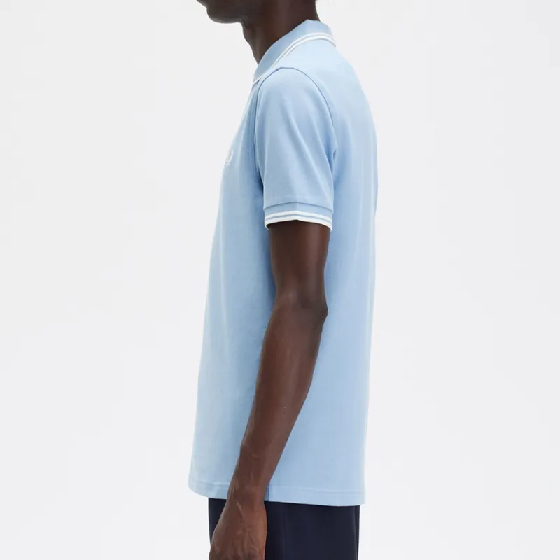 FRED PERRY Polo Shirt Men's Sky Blue-3