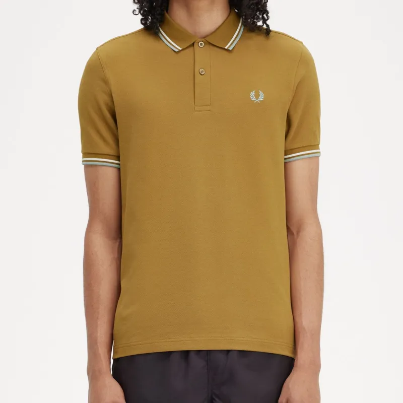 FRED PERRY Polo Shirt Men's Deep Caramel-2