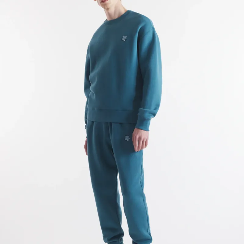 Maison Kitsune Fox Head Patch Crewneck Sweatshirt-3