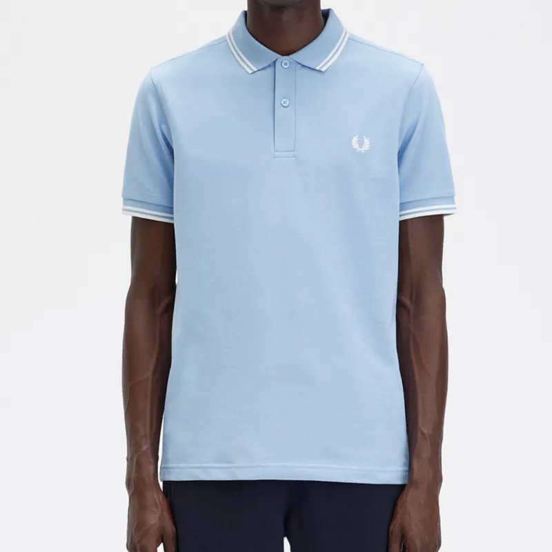 FRED PERRY Polo Shirt Men's Sky Blue-2