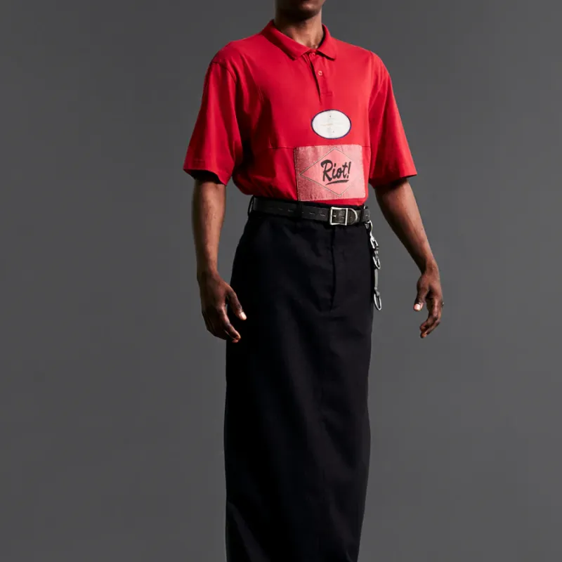 Martine Rose Oversized Panelled Polo Shirt-2