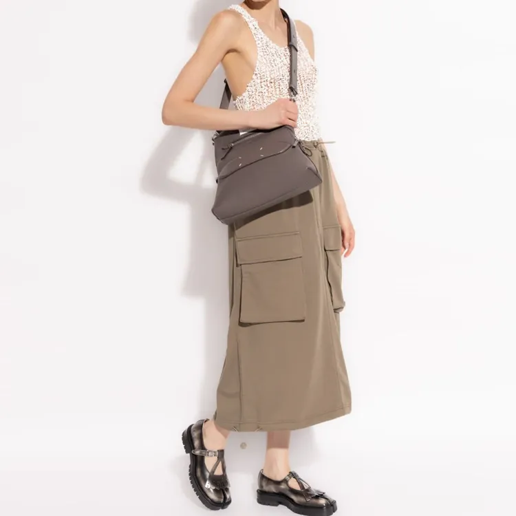 MM6 Maison Margiela Long Skirt 'Bus Green'-2