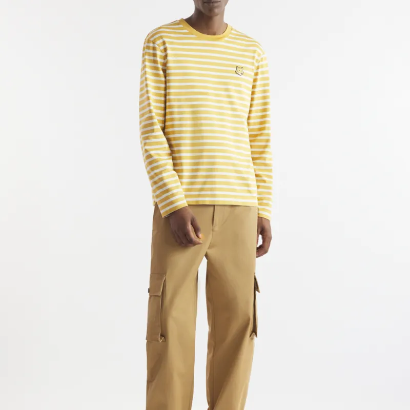 Maison Kitsune Bold Fox Head Patch Regular Marin T shirt-2