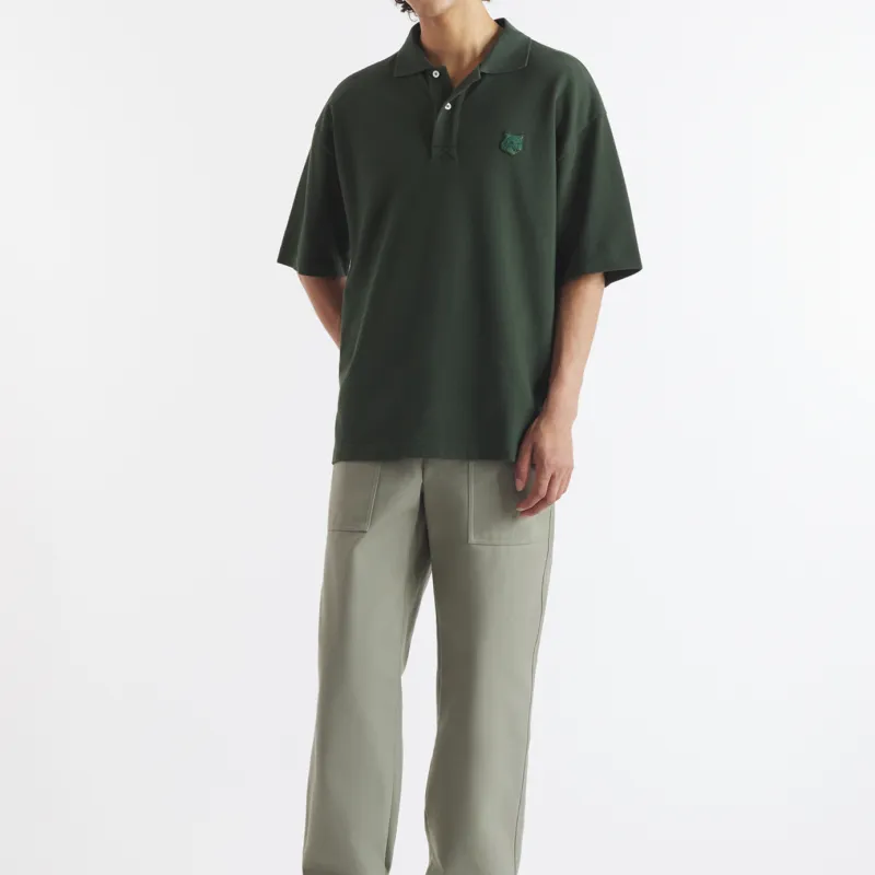 Maison Kitsune Bold Fox Head Patch Oversized Polo Shirt-2