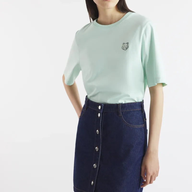 Maison Kitsune Fox Head Patch Crewneck T Shirt-2