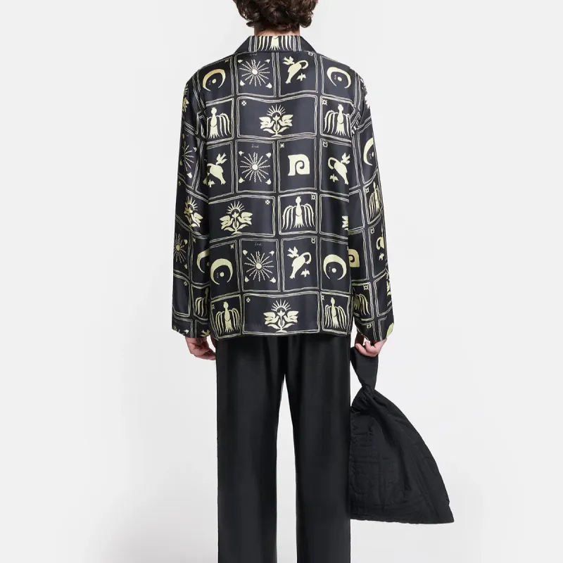 NANUSHKA Graphic print Silk Shirt-1