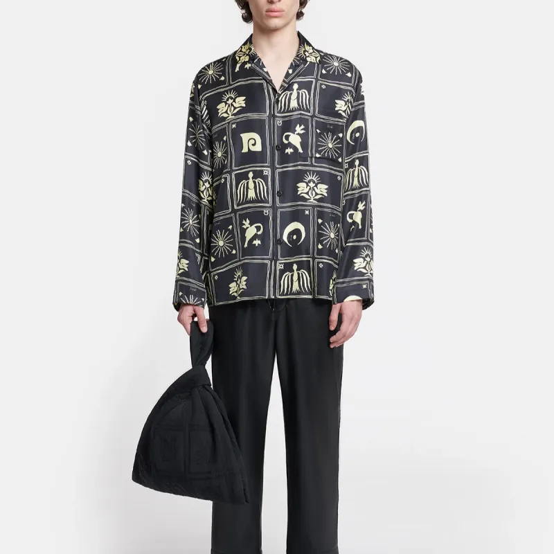 NANUSHKA Graphic print Silk Shirt-2