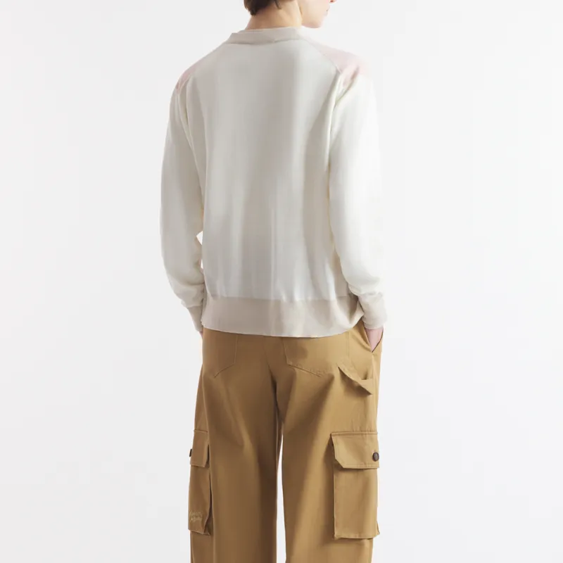 Maison Kitsune Baby Fox Patch Color Block Knit Cardigan-4