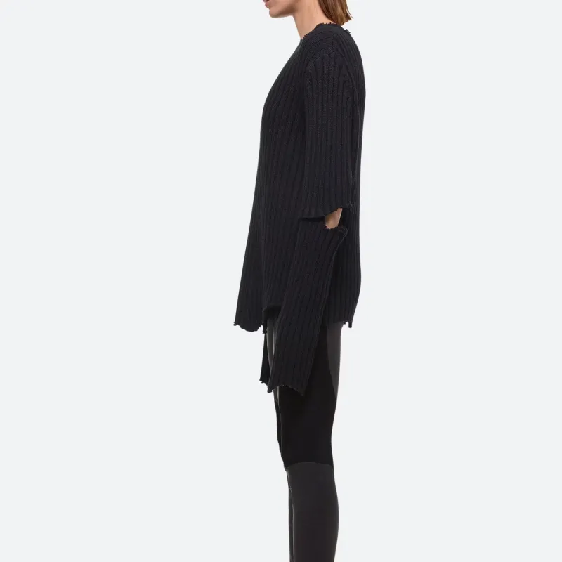 Helmut Lang Distressed Ribbed Jumper-3