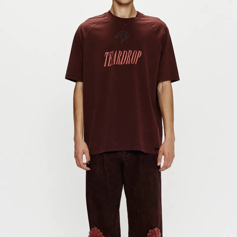 SONG FOR THE MUTE Teardrop print T shirt-1