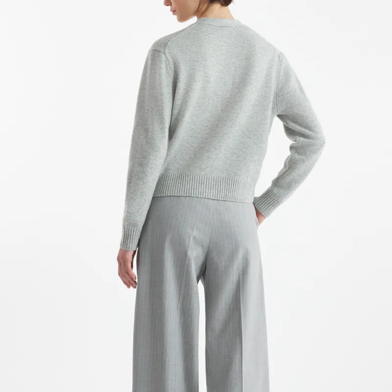 Maison Kitsune Bold Fox Head Embroidered Knit Cardigan-3
