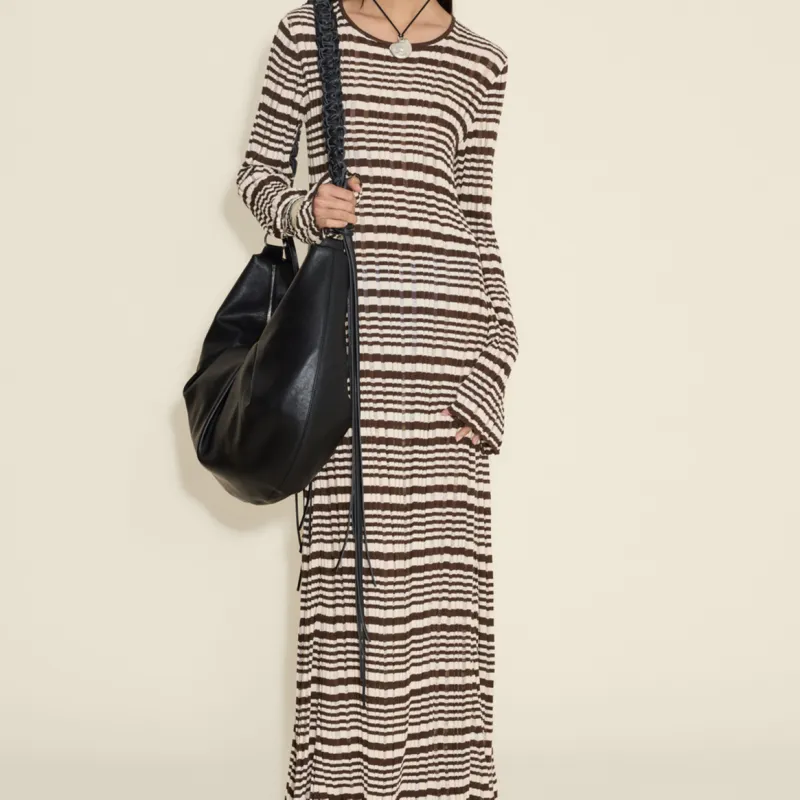 HOLZWEILER FW24 Long Sleeved Dress Women's Brown-1
