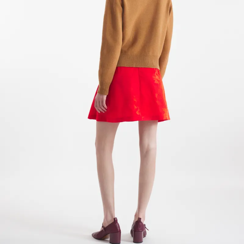 Maison Kitsune FW24 Casual Short Skirts Women's Wild Strawberry-3